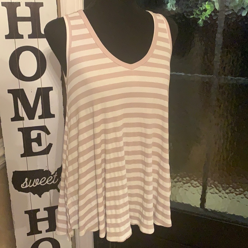 Anna Grace Ribbed Tank With Full Waist S
